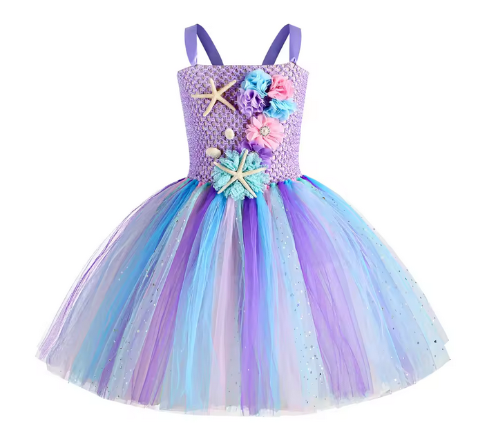 Mermaid Princess Tutu Dress with Accessories | Girls Fancy Dress Costume