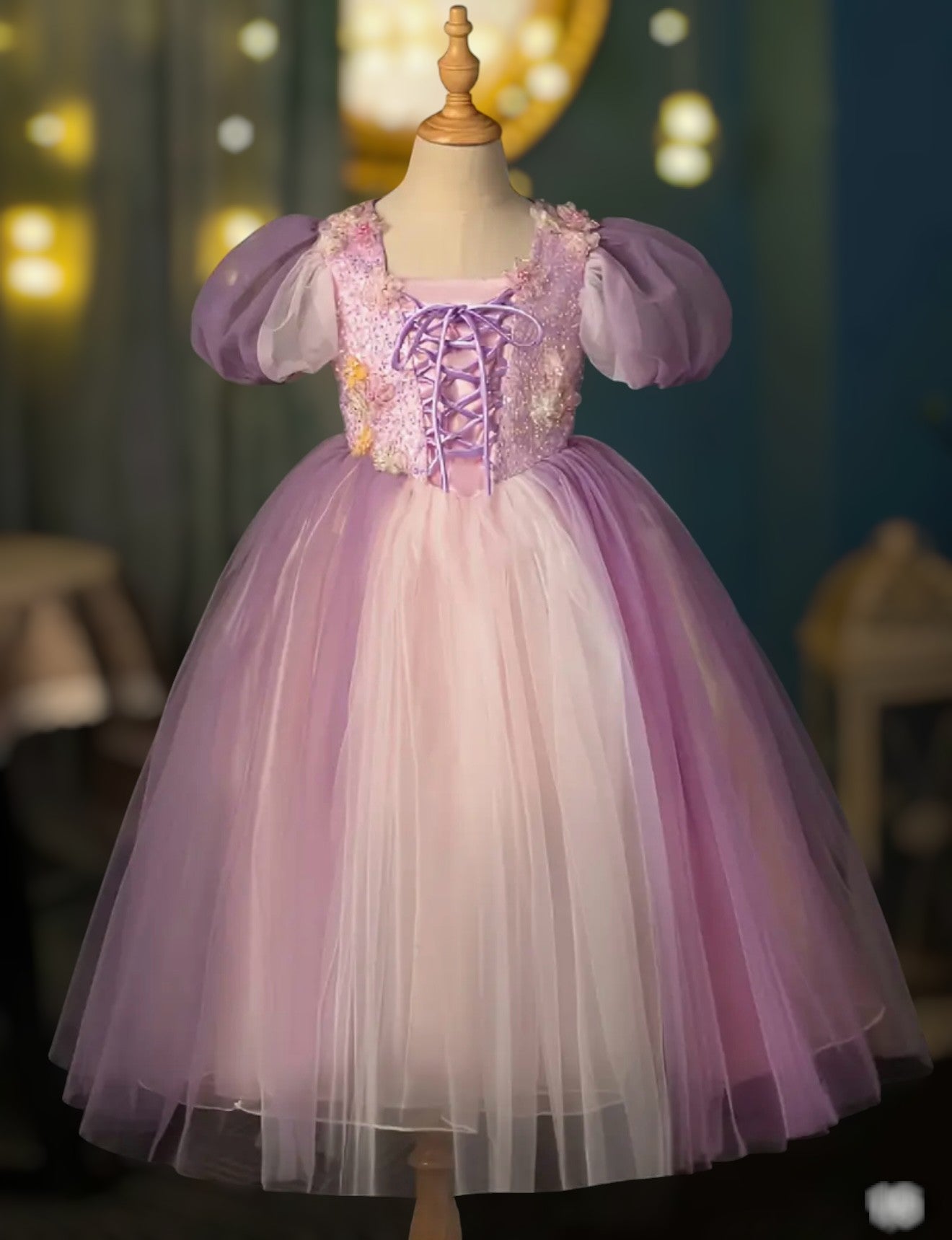 Enchanted Purple Princess Dress-Up Costume for Kids